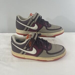 Nike Shoes Size 5.5Y 2007 Vandal Low W/Strap Leather Women's 7.5 Brown Burgundy